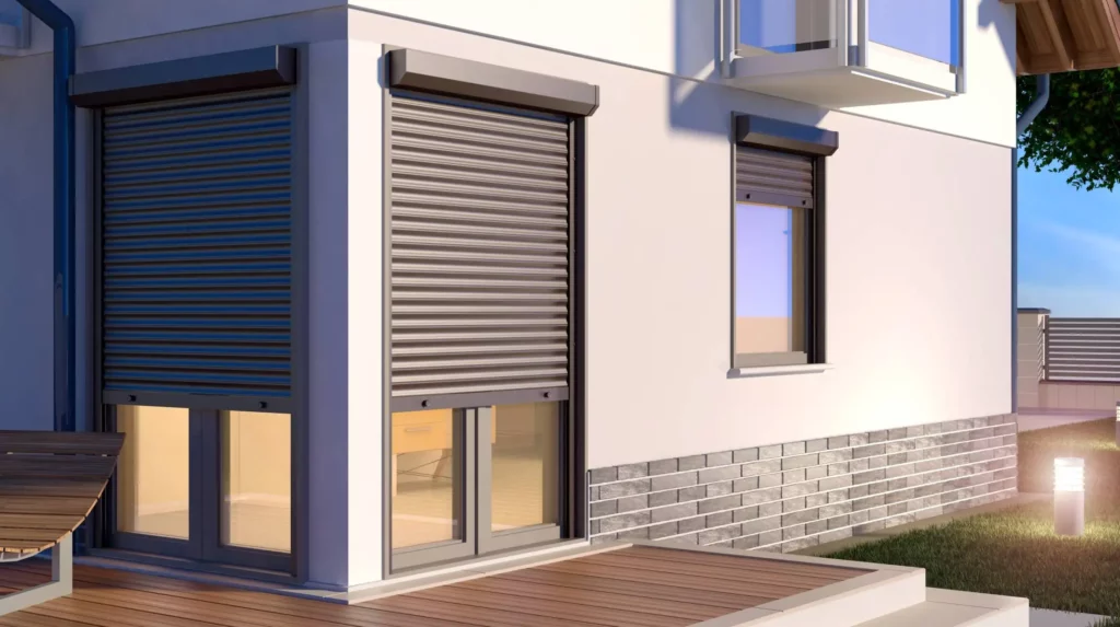 Sonnenschutz außen modernes Haus